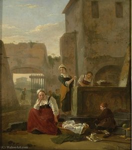 Italian Street Scene — Thomas Wyck