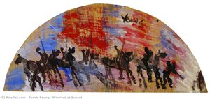 Warriors At Sunset — Purvis Young