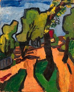 Landscape With Road And Trees — William H. Johnson