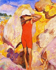 Child In A Red Bathing Suit — Henri Lebasque