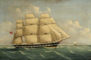 A Blackwall Frigate Off The Cape — Frederick J Tudgay