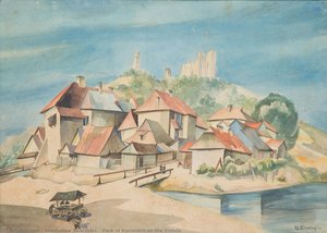 View Of Kazimierz On The Vistula — Władysław Skoczylas