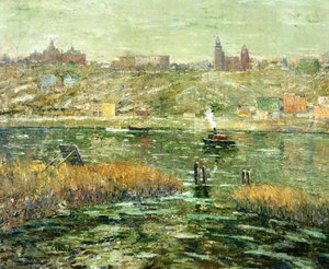 Harlem River — Ernest Lawson