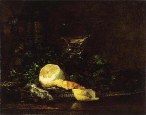 Lemon And Wine Glass — Julian Alden Weir