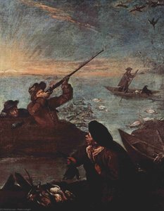 Hunters Shooting At Ducks — Pietro Longhi