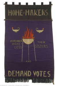Suffrage Banner, Home-makers — Lowndes, Mary
