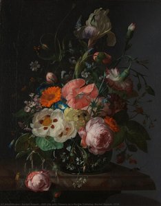 Still Life With Flowers On A Marble Tabletop, Rachel Ruysch, 1716 — Rachel Ruysch