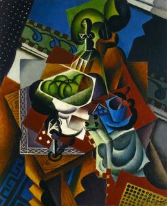 Still Life, Playing Cards, Coffee Cup And Apples — Jean Dominique Antony Metzinger