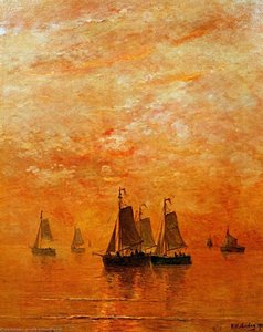 Evening Colours Sun — Hendrik Willem Mesdag