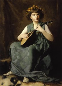 Marion Hiller Fenno At Nine As Mandolinata — Edmund Charles Tarbell