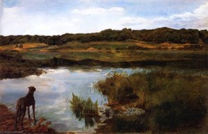 Great Dane On Wessling Lake — Wilhelm Trübner
