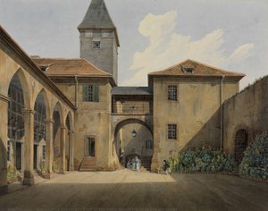 View Of The Inner Courtyard Of Eberstein Castle — Karl Ludwig Frommel