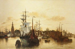 The Port Of Amsterdam — Clara Montalba