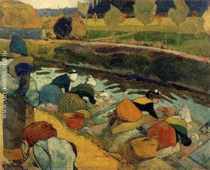 Lavandaie Au Bord Du Roubine Du Roi — Eugène Henri Paul Gauguin
