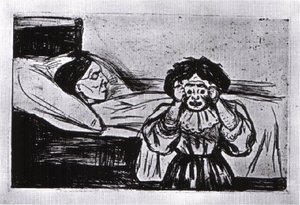 The Mother Died — Edvard Munch