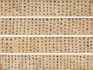 Ode To The Red Cliff In Running Script — Dong Qichang
