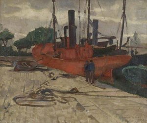 Red Ships At La Rochelle, France — Arnold Mason