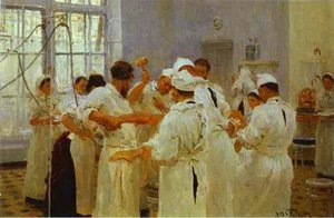 The Surgeon E. Pavlov In The Operating Theater. — Ilya Yefimovich Repin