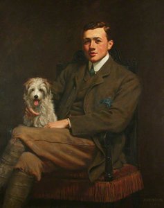 Robert Henry Grenville Tatton (young Man Seated With A Dog) — John Frederick Harrison Dutton