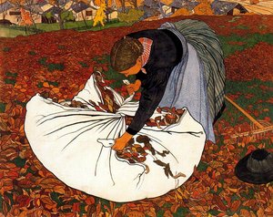 The Leaf Gatherer — Ernest Biéler