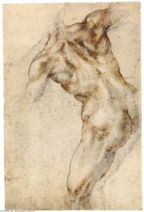 Nud Masculin, Văzut Din Spate (recto) — Michelangelo Buonarroti