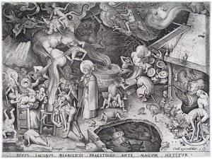 James Il Tardo Imperatore Del Diavolo È Fermato Dalle Illusioni Di Un Mago — Pieter Bruegel Il Vecchio
