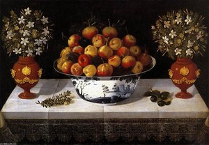 Still-life With Fruit And Flowers — Tomás Hiepes
