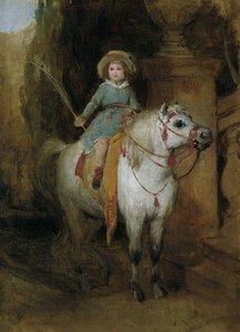 Oil Sketch For The Portrait Of Prince Johann Ii Of Liechtenstein On A Schimmelpony — Friedrich Ritter Von Amerling