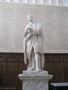Statue Of Isaac Newton By Louis-françois Roubiliac In Trinity College Chapel, Cambridge, England (uk). Sculptor Louis-françois Roubiliac — Louis-françois Roubiliac