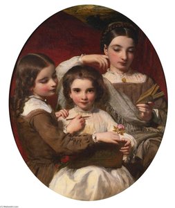 Portrait Of The Russell Sisters — James Sant