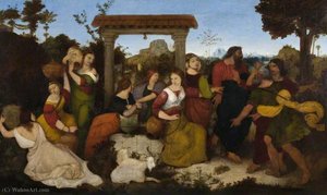 The Daughters Of Jethro Defended By Moses — William Dyce