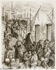 Billingsgate, Ankomst Av Fisk — Gustave Doré
