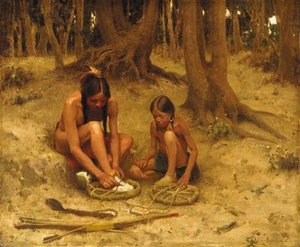 Putting On The War Shoes — Eanger Irving Couse