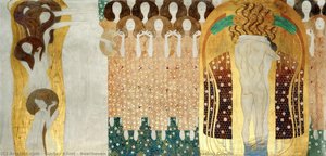 Beethoven Frieze; Az Értelmek Szimbolizmusa És Az Art Nouveau; Angyalok Szövetsége, Páros Ölelés — Gustáv Klimt