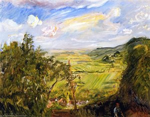 Cherry Harvest, View From Heukastel Toward The South — Max Slevogt