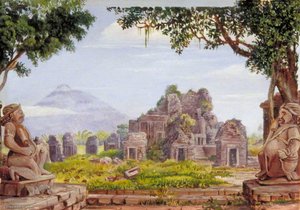 Idoli E Templi A Brambanang, Giava — Marianne North