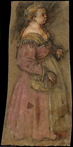 Little Girl Carrying A Basket — لياندرو باسانو