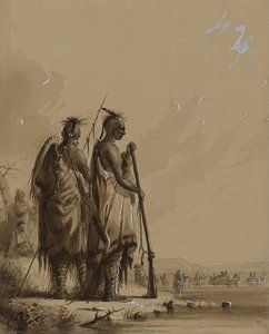 Crossing To The North Fork Of The Platte River — Alfred Jacob Miller