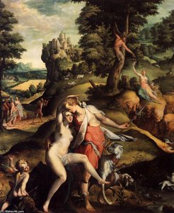 Venus And Adonis — Bartholomeus Spranger