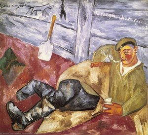Soldier At Rest — Mikhail Fiodorovich Larionov