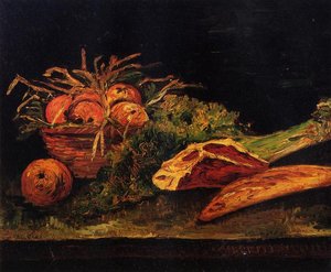 Still Life S Jablkymi, Masem A Rohlíkem — Vincent Willem Van Gogh