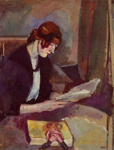 Hermine David Reading — Julius Mordecai Pincas