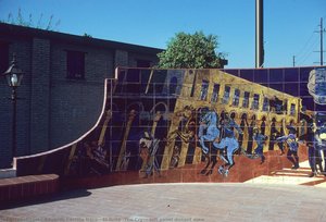 El Grito (the Cry) – Left Panel Distant View — Eduardo Carrillo Nava