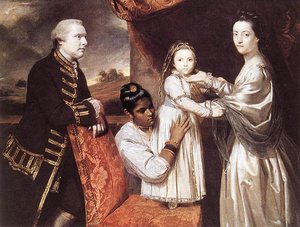 George Clive Und Seine Familie Mit Einer Indischen Magd — Sir Joshua Reynolds