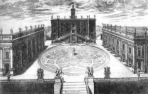 Late - Design For The Capitoline Hill — Michelangelo Buonarroti