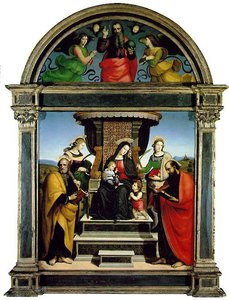 Madonna Child Enthroned With Saints — Raphael