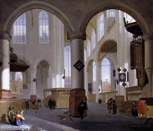 Interior Of The Oude Kerk, Delft — Cornelis Cornelisz Van Haarlem
