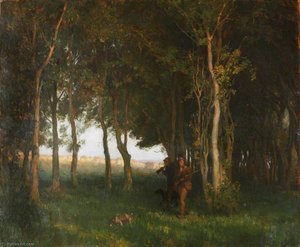 Two 'guns' In A Wood With A Dog — Brian Hatton