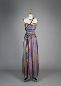 Multicolored Silk Chiffon Dress — Hubert De Givenchy