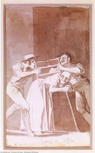 "el Viejo Y El Luto" - Starość I Żałoba — Francisco De Goya
